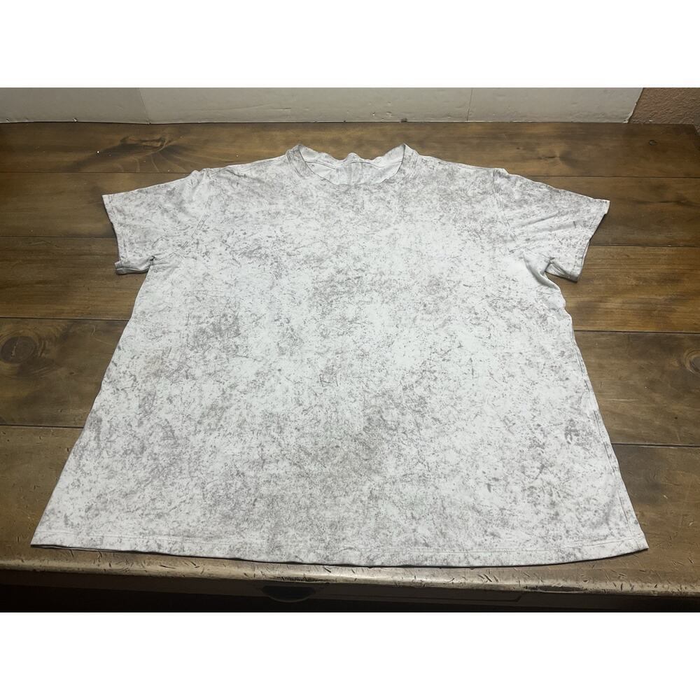 Lululemon Love Crew T-Shirt Cirrus Wash White Opal Raw Linen Rover Tie Dye Sz 12